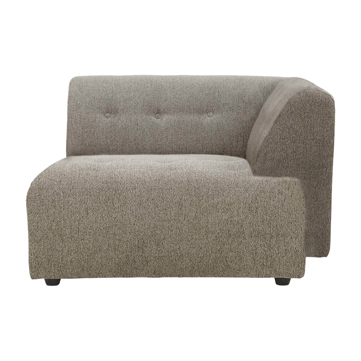 Méridienne d'angle droit en velours royal beige 97x118 cm Vint - HKliving - The Cool Republic