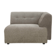 Méridienne d'angle droit en velours royal beige 97x118 cm Vint - HKliving - The Cool Republic