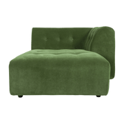 Méridienne droite en velours vert Vint - Hkliving - The Cool Republic