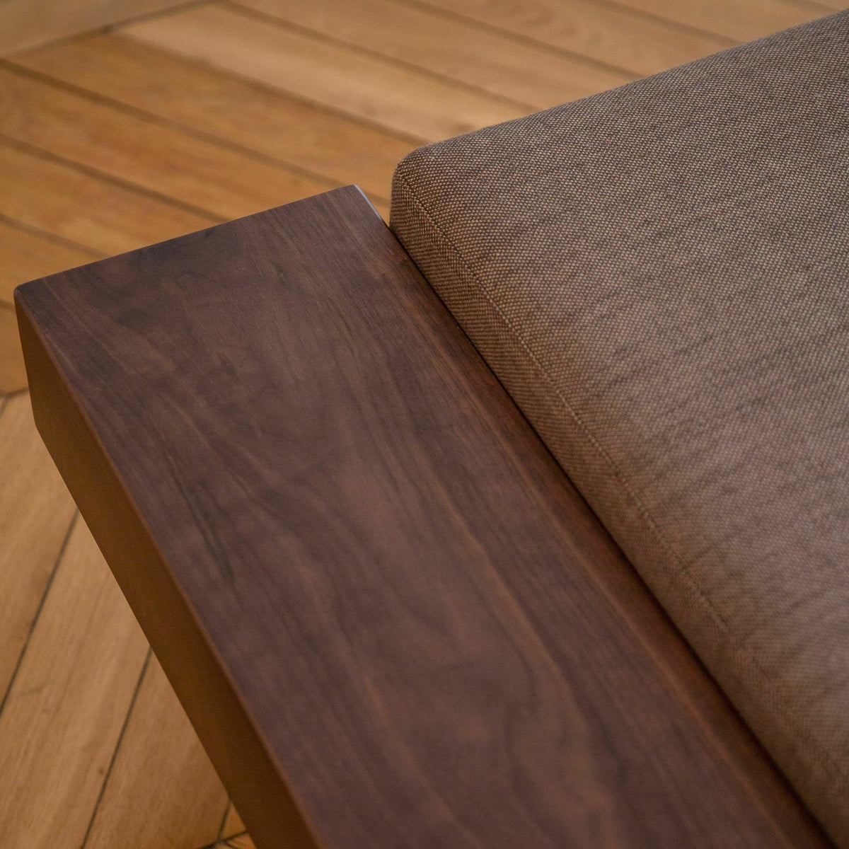Méridienne en laine marron Mi - Kann Design - The Cool Republic