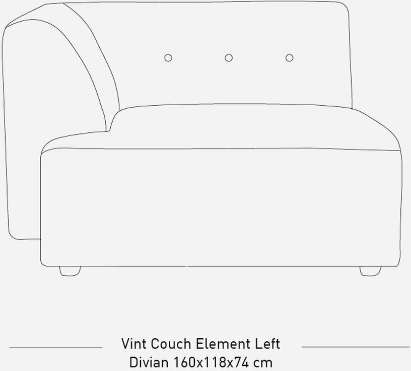 Méridienne gauche en bouclé crème Vint - Hkliving - The Cool Republic