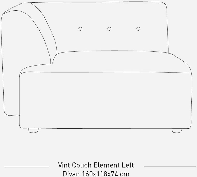 Méridienne gauche en bouclé crème Vint - Hkliving - The Cool Republic