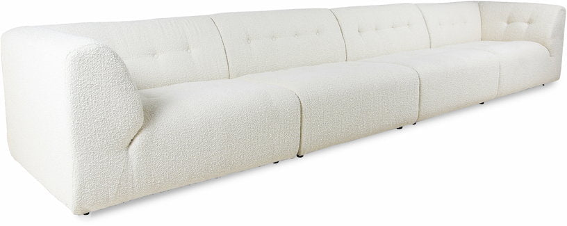 Méridienne gauche en bouclé crème Vint - Hkliving - The Cool Republic