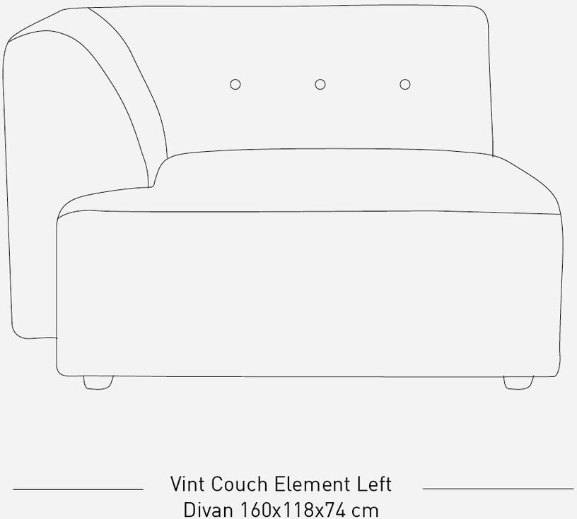 Méridienne gauche en bouclé crème Vint - Hkliving - The Cool Republic