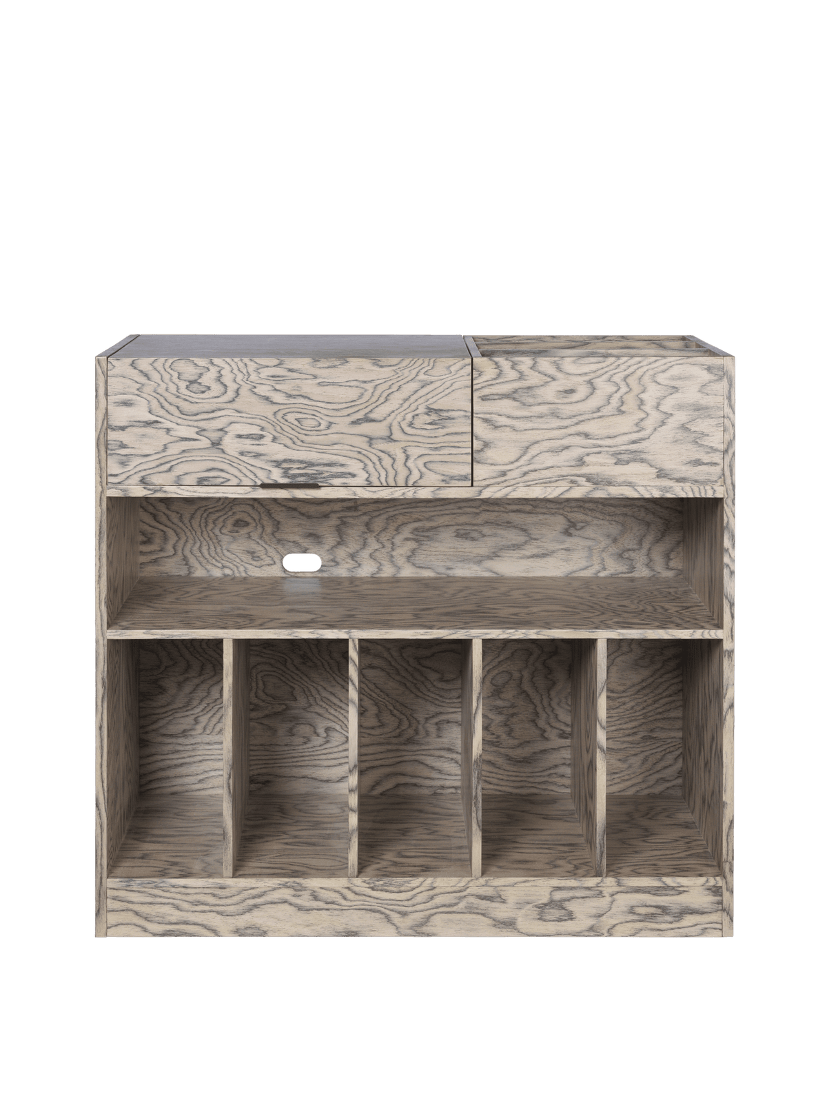 Meuble cabinet en pin gris vernis 45 x 86 x 81 cm Cabri - Ferm Living - The Cool Republic