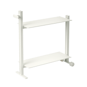 Meuble d'appoint en aluminium blanc 24x74,5x77,5cm Museum trolley - String Furniture - The Cool Republic