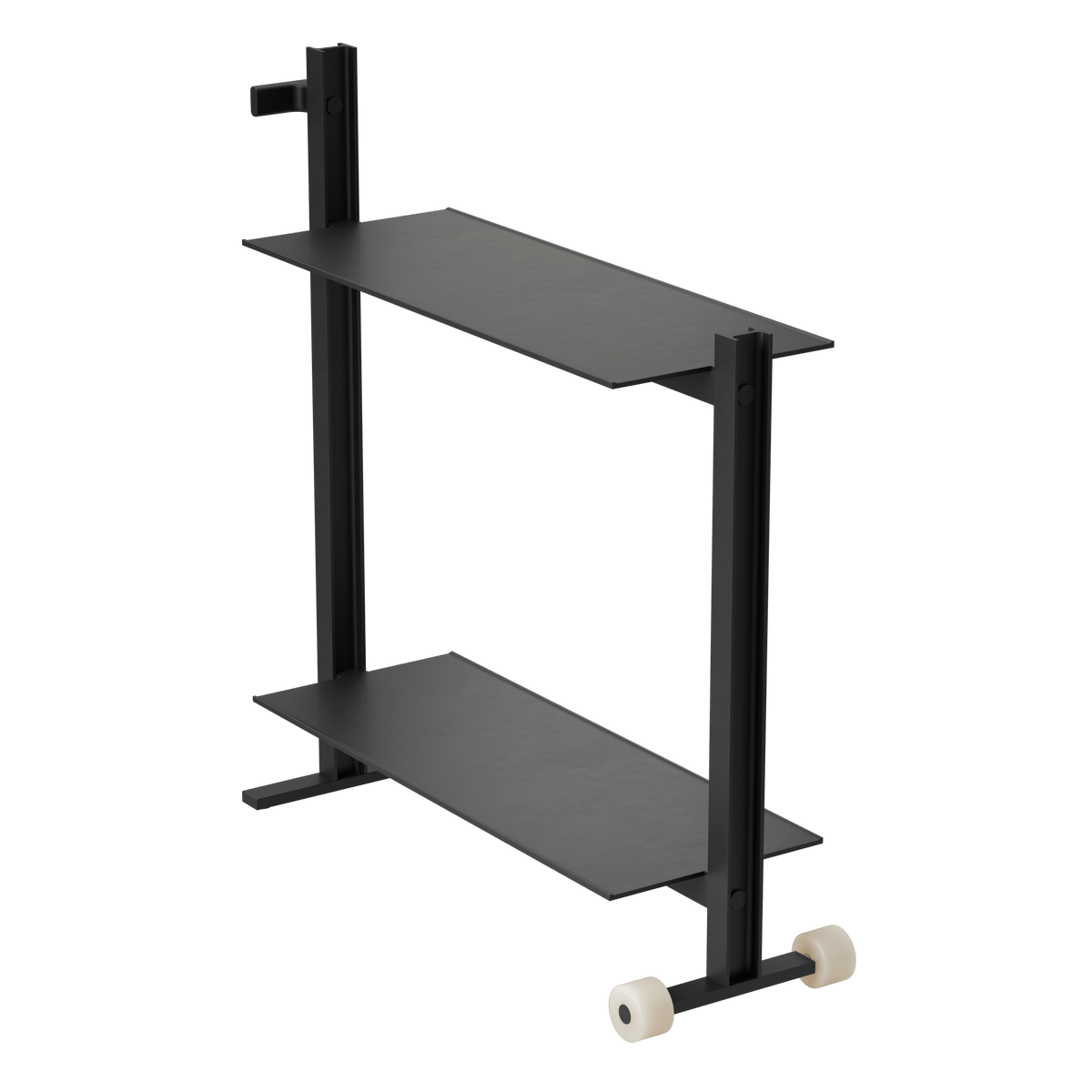 Meuble d'appoint en aluminium noir 24x74,5x77,5cm Museum trolley - String Furniture - The Cool Republic
