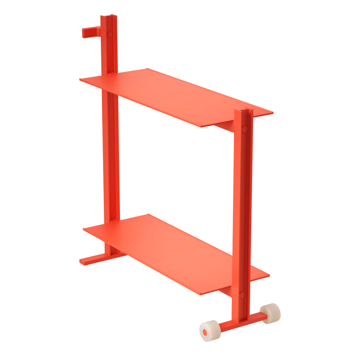 Meuble d'appoint en aluminium orange 24x74,5x77,5cm Museum trolley - String Furniture - The Cool Republic