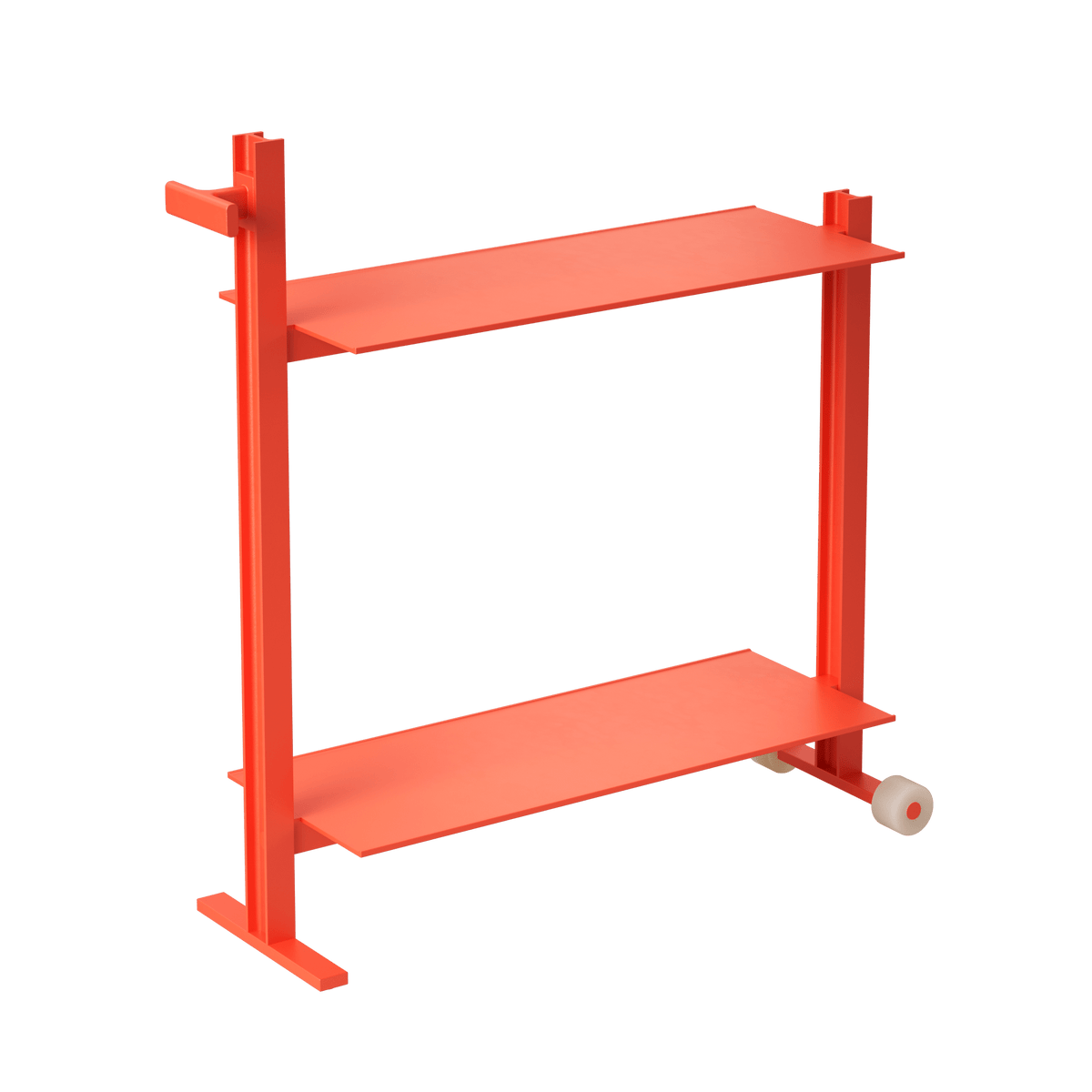 Meuble d'appoint en aluminium orange 24x74,5x77,5cm Museum trolley - String Furniture - The Cool Republic