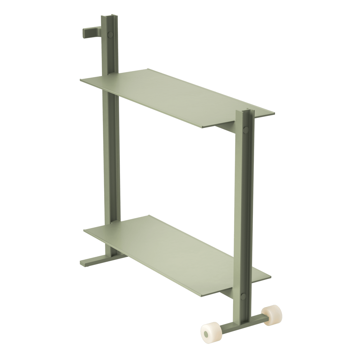 Meuble d'appoint en aluminium vert sauge 24x74,5x77,5cm Museum trolley - String Furniture - The Cool Republic