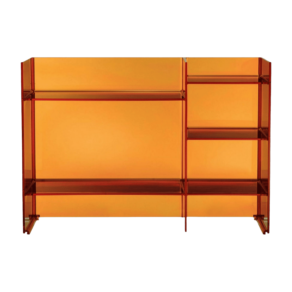 Meuble de rangement ambre 75 x 53 cm Sound rack - Kartell - The Cool Republic