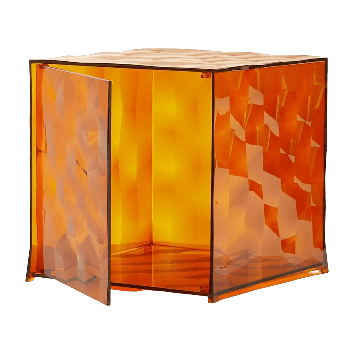 Meuble de rangement avec porte en polyméthacrylate fumé 40 x 41 cm Optic - Kartell - The Cool Republic