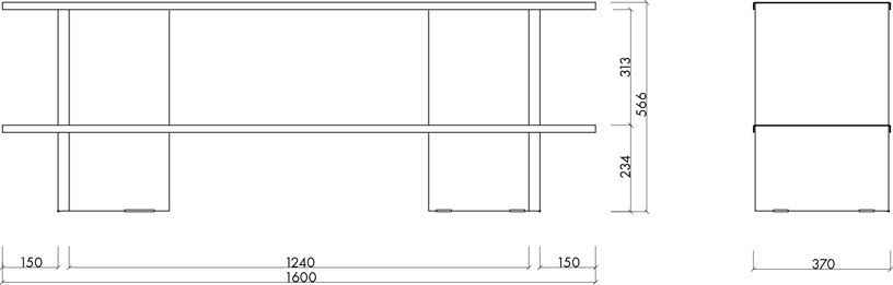 Meuble de rangement en acier jaune 160cm Hes - noo.ma - The Cool Republic