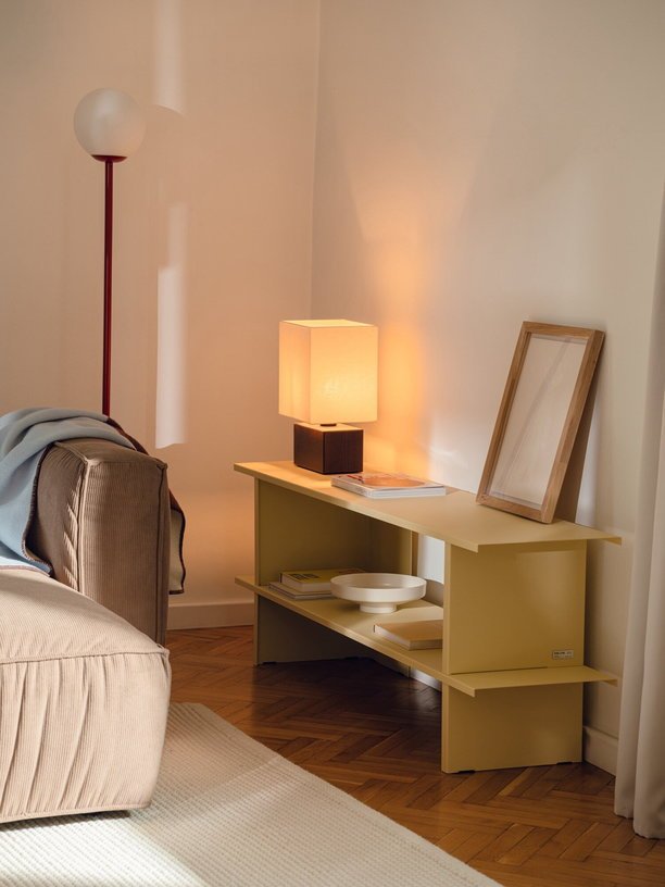 Meuble de rangement en acier jaune 160cm Hes - noo.ma - The Cool Republic