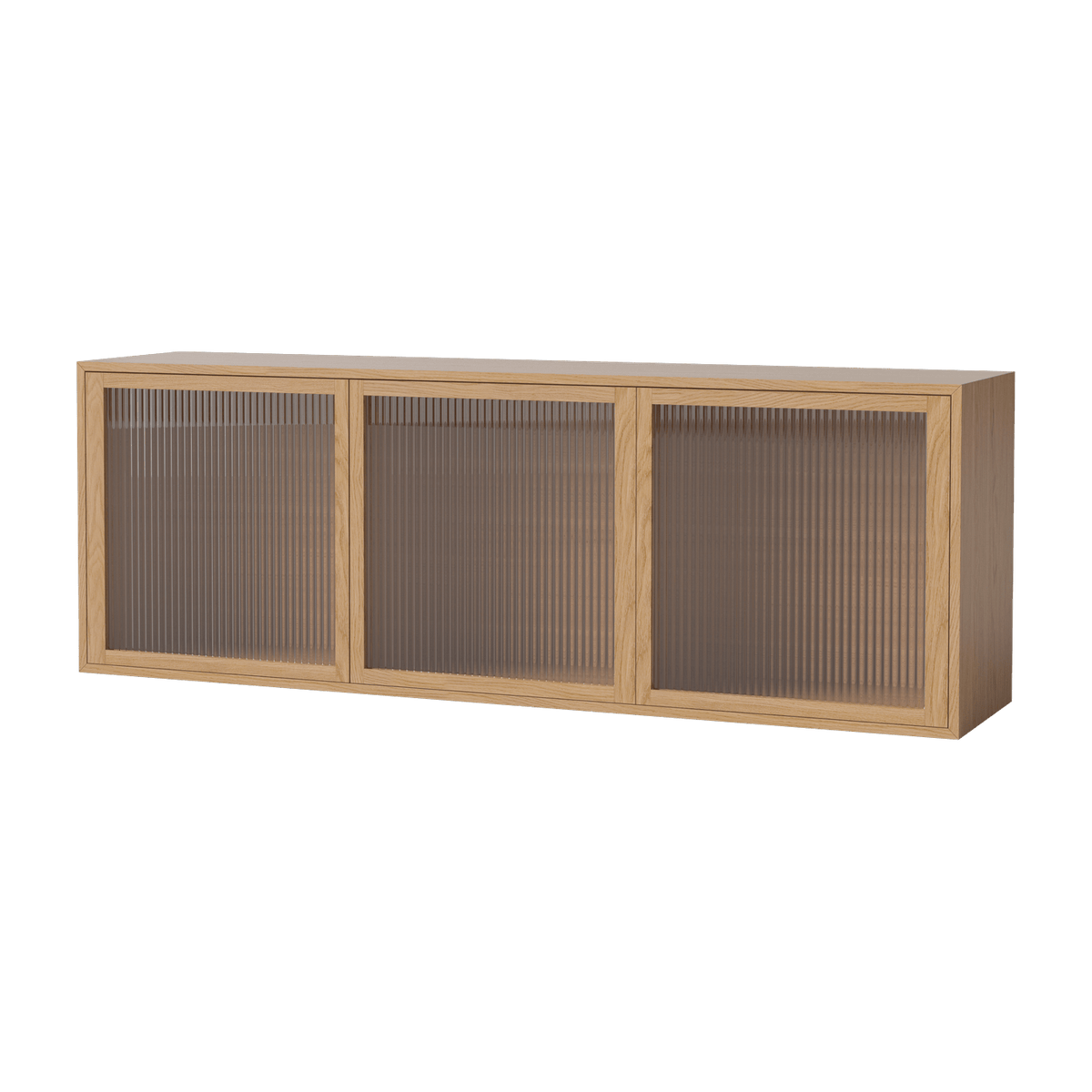 Meuble de rangement en chêne huilé et verre cannelé 152 x 40 cm Case - Bolia - The Cool Republic