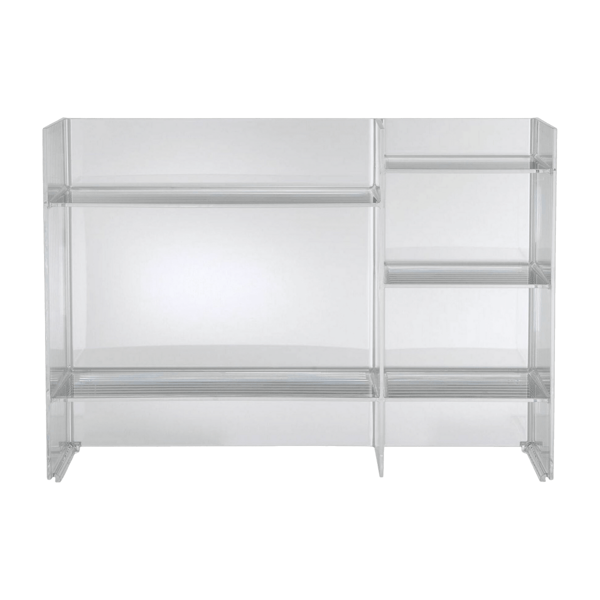 Meuble de rangement transparent 75 x 53 cm Sound rack - Kartell - The Cool Republic