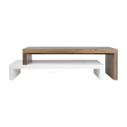 Meuble TV blanc et noyer Cliff - TEMAHOME - The Cool Republic