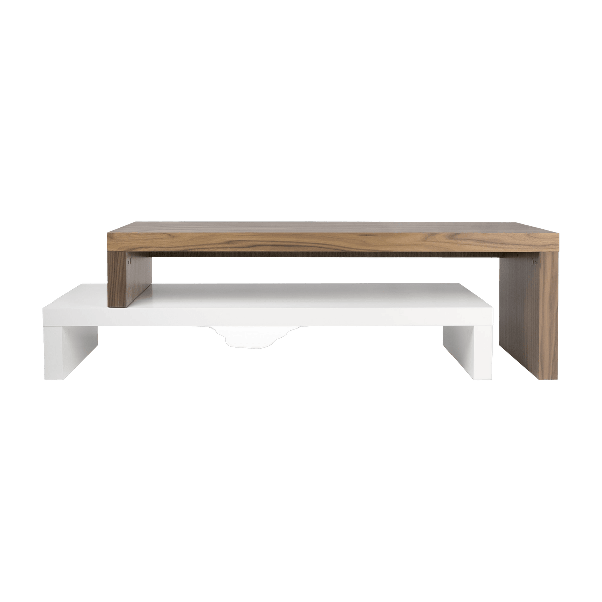 Meuble TV blanc et noyer Cliff - TEMAHOME - The Cool Republic