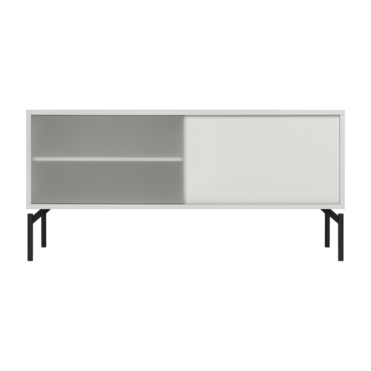Meuble TV en acier gris amande Met Mini - noo.ma - The Cool Republic
