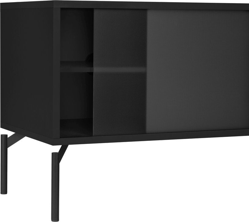 Meuble TV en acier noir volcan Met Mini - noo.ma - The Cool Republic