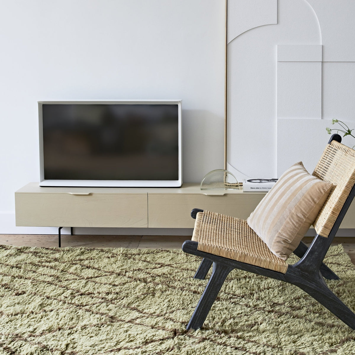 Meuble TV en bois teinté 167 cm Sand - HKliving - The Cool Republic