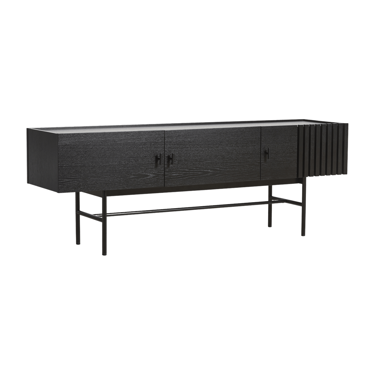 Meuble tv en chêne teinté 150 cm Array - Woud - The Cool Republic