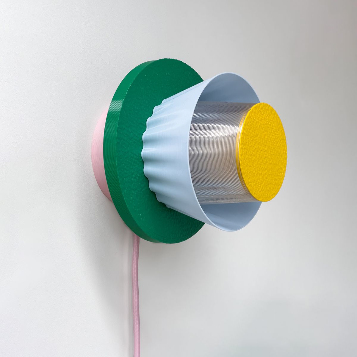 Applique murale en plastique recyclé pastel jaune 20cm Mina - WARREN ET LAETICIA