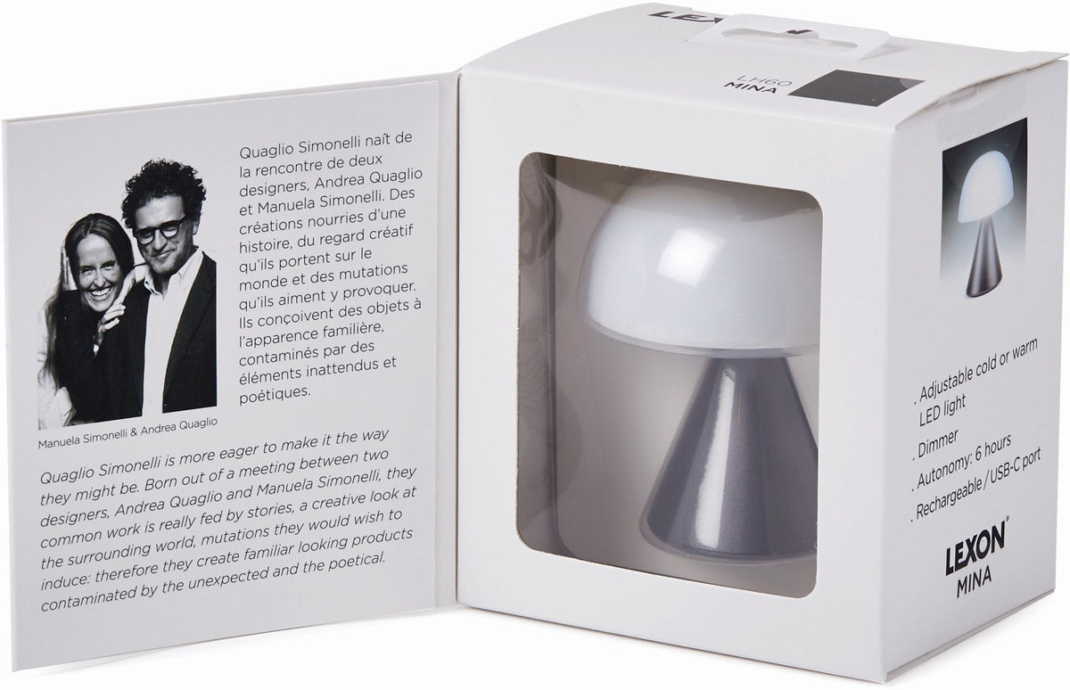 Mini lampe LED vert foncé 8,3 x 7 cm Mina - Lexon Design - The Cool Republic