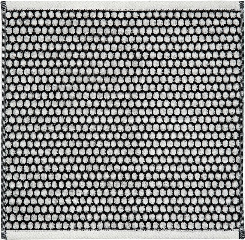 Mini - serviette de toilette noir et blanc cassé 31 x 31 cm Grid - Mette Ditmer - The Cool Republic