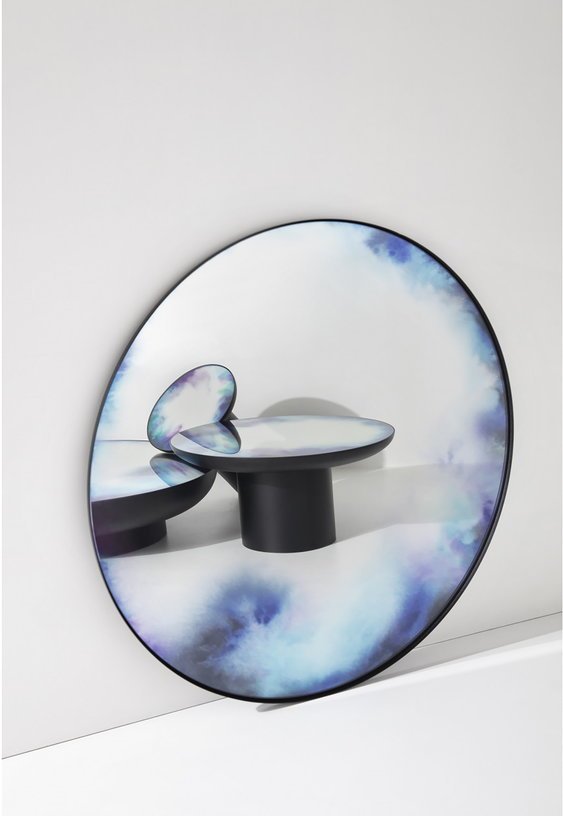 Miroir 110 cm Aquarelle bleue - violet Francis - Petite Friture - The Cool Republic
