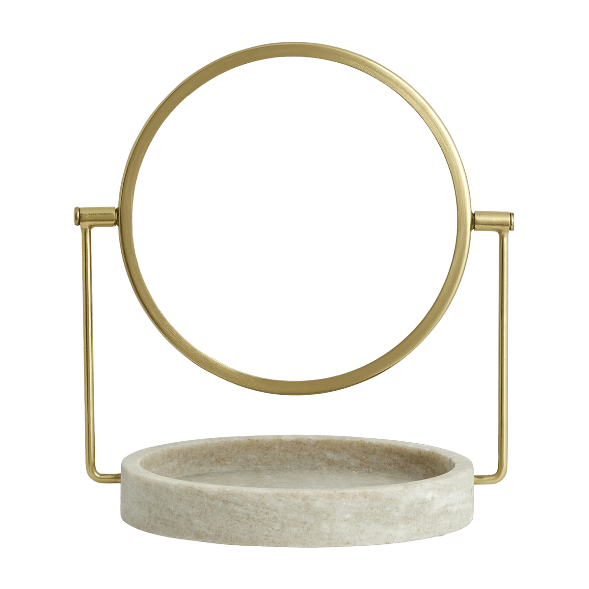 Miroir à poser en marbre et métal doré Haja - Nordal - The Cool Republic
