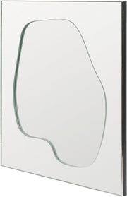 Miroir asymétrique en verre et support en zinc plaqué argent 45x1,7cm Folia - Ferm living - The Cool Republic