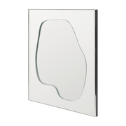 Miroir asymétrique en verre et support en zinc plaqué argent 45x1,7cm Folia - Ferm living - The Cool Republic