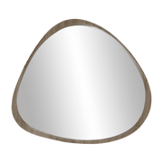 Miroir asymétrique mdf avec cadre en placage de pin taupe - 77 x 4,5 x 71 cm - taupe - Pomax - The Cool Republic
