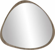 Miroir asymétrique mdf avec cadre en placage de pin taupe - 77 x 4,5 x 71 cm - taupe - Pomax - The Cool Republic