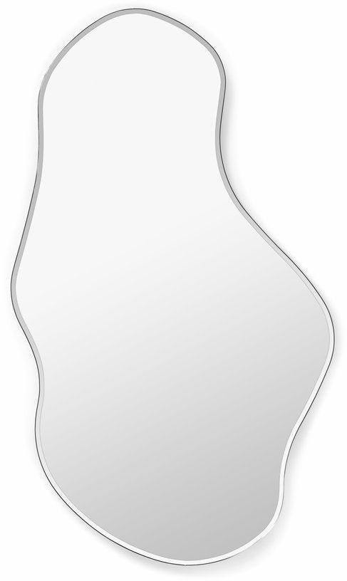 Miroir aux formes organiques chrome foncé 63,5 x 110 cm Pond - Ferm Living - The Cool Republic