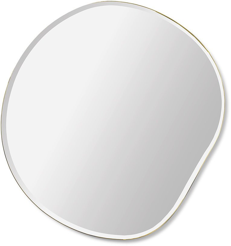 Miroir aux formes organiques en laiton doré 50 cm Pond - Ferm Living - The Cool Republic