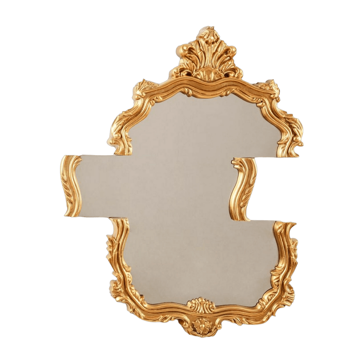 Miroir avec cadre en polyuréthane doré 70 x 90 cm Tetris - Seletti - The Cool Republic