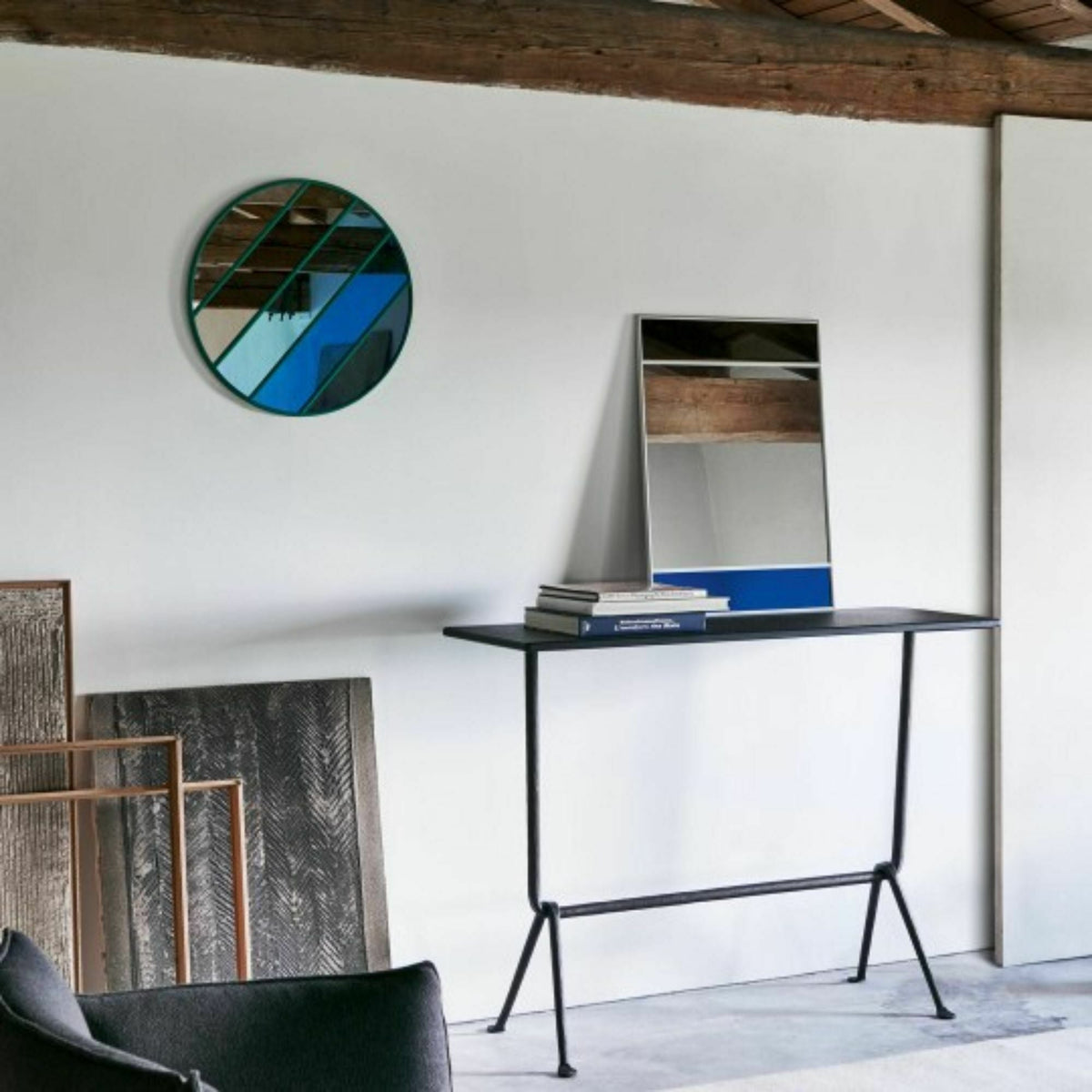 Miroir cadre gris 70x50 cm Vitrail - Magis - The Cool Republic