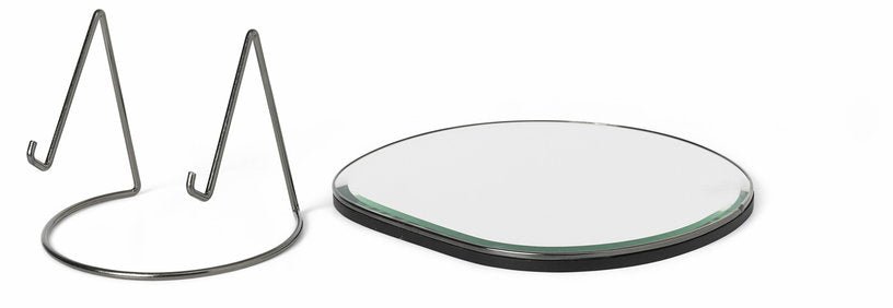 Miroir de table zinc chrome foncé 21 x 23 x 16 cm Pond - Ferm Living - The Cool Republic