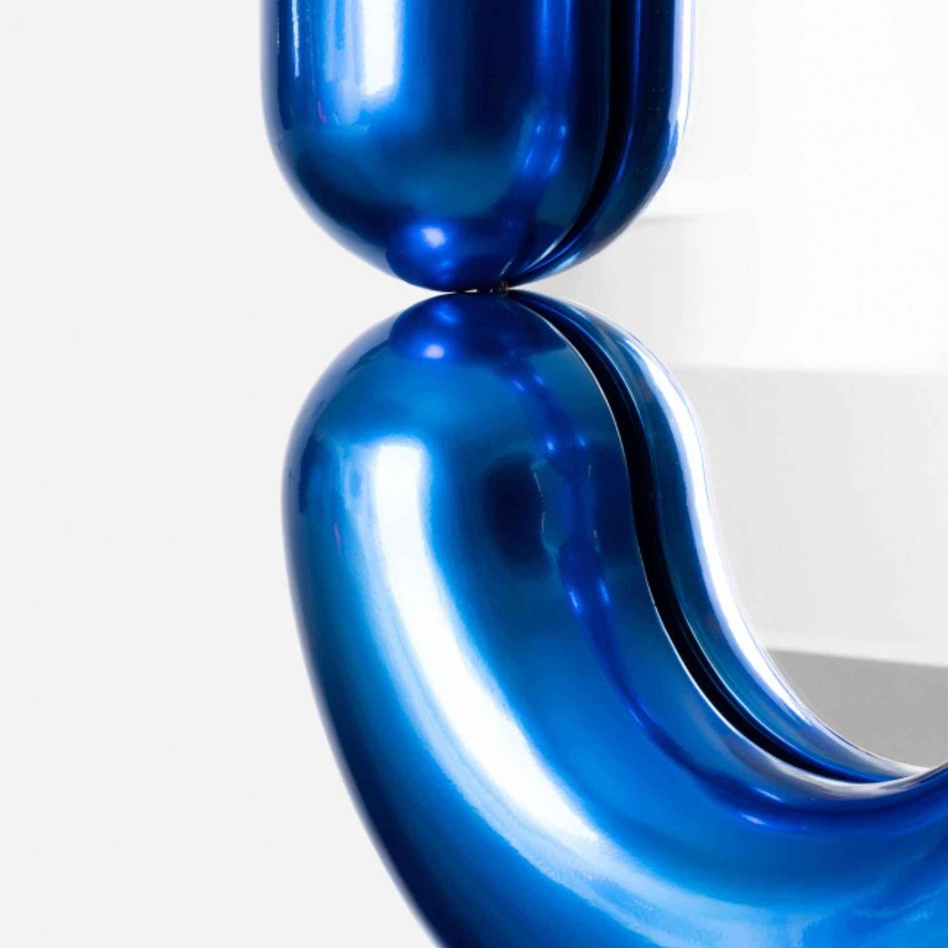 Miroir design en céramique bleu brillant 70cm Zodiac - Moustache