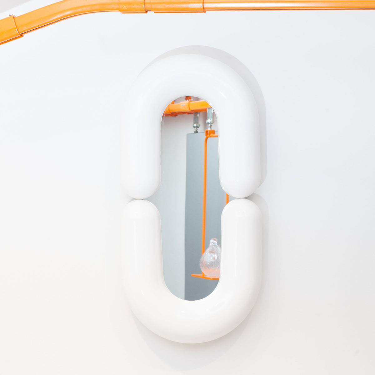 Miroir design en céramique émaillée blanc 110 cm Zodiac - Moustache - The Cool Republic