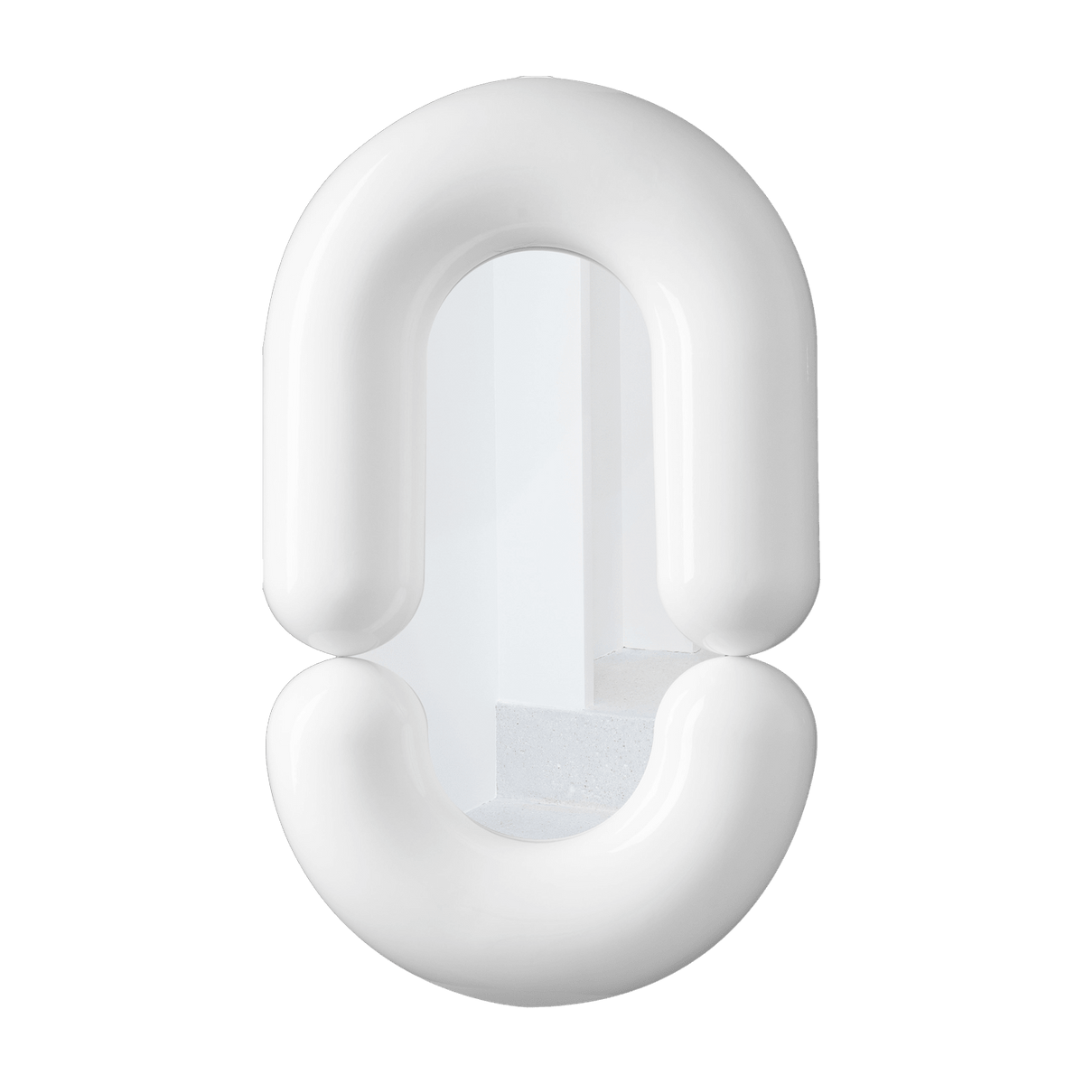 Miroir design en céramique émaillée blanc 90 cm Zodiac - Moustache - The Cool Republic