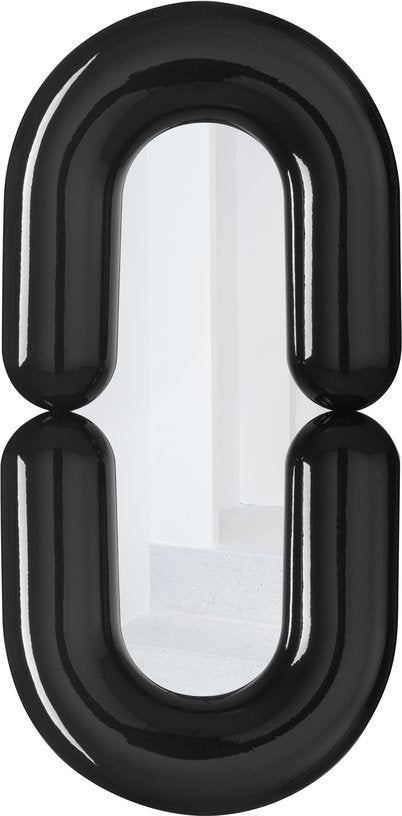 Miroir design en céramique émaillée noir 110 cm Zodiac - Moustache - The Cool Republic