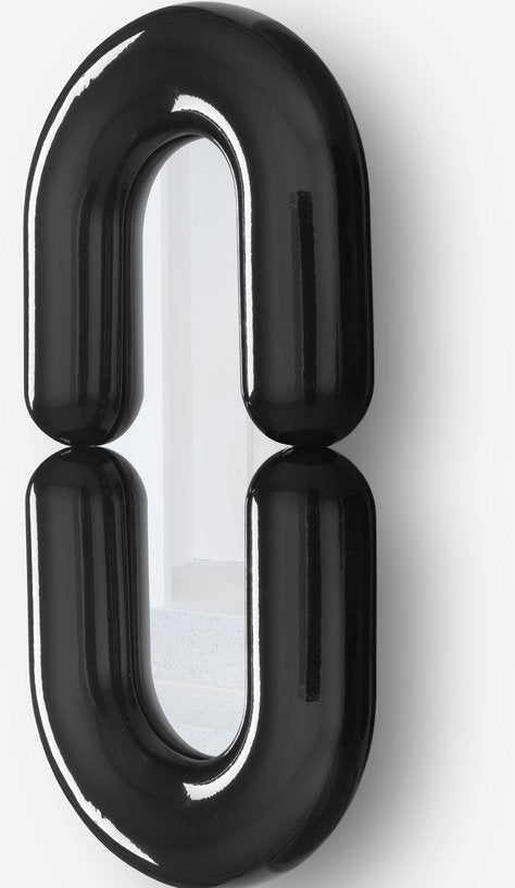 Miroir design en céramique émaillée noir 110 cm Zodiac - Moustache - The Cool Republic
