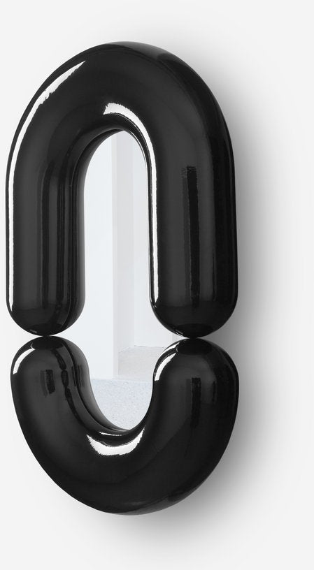 Miroir design en céramique émaillée noir 90 cm Zodiac - Moustache - The Cool Republic