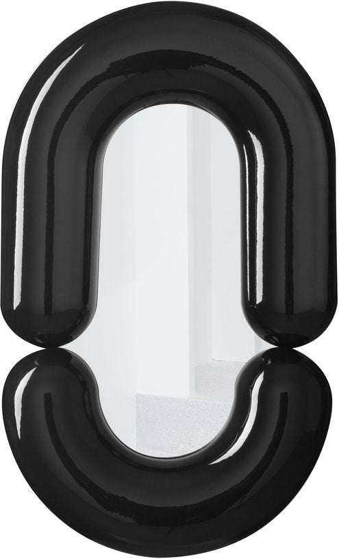 Miroir design en céramique émaillée noir 90 cm Zodiac - Moustache - The Cool Republic