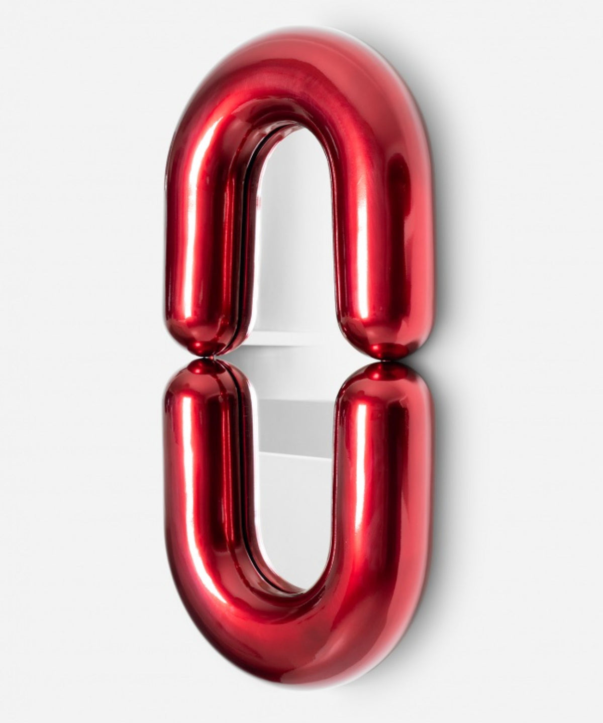 Miroir design en céramique rouge brillant 110cm Zodiac - Moustache