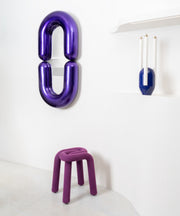 Miroir design en céramique violet brillant 110cm Zodiac - Moustache