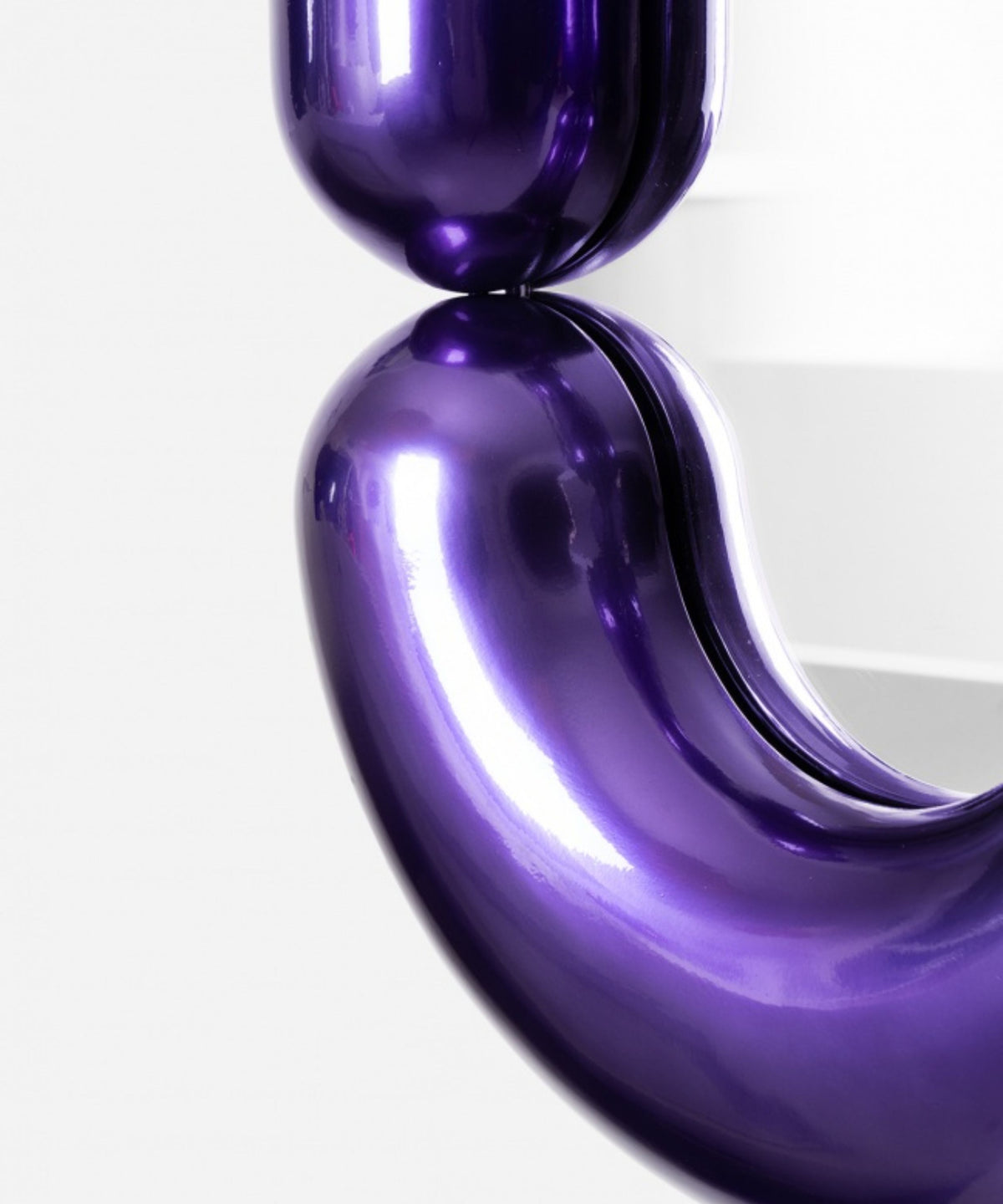 Miroir design en céramique violet brillant 110cm Zodiac - Moustache